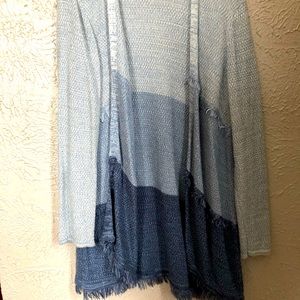 blue tiered sweater